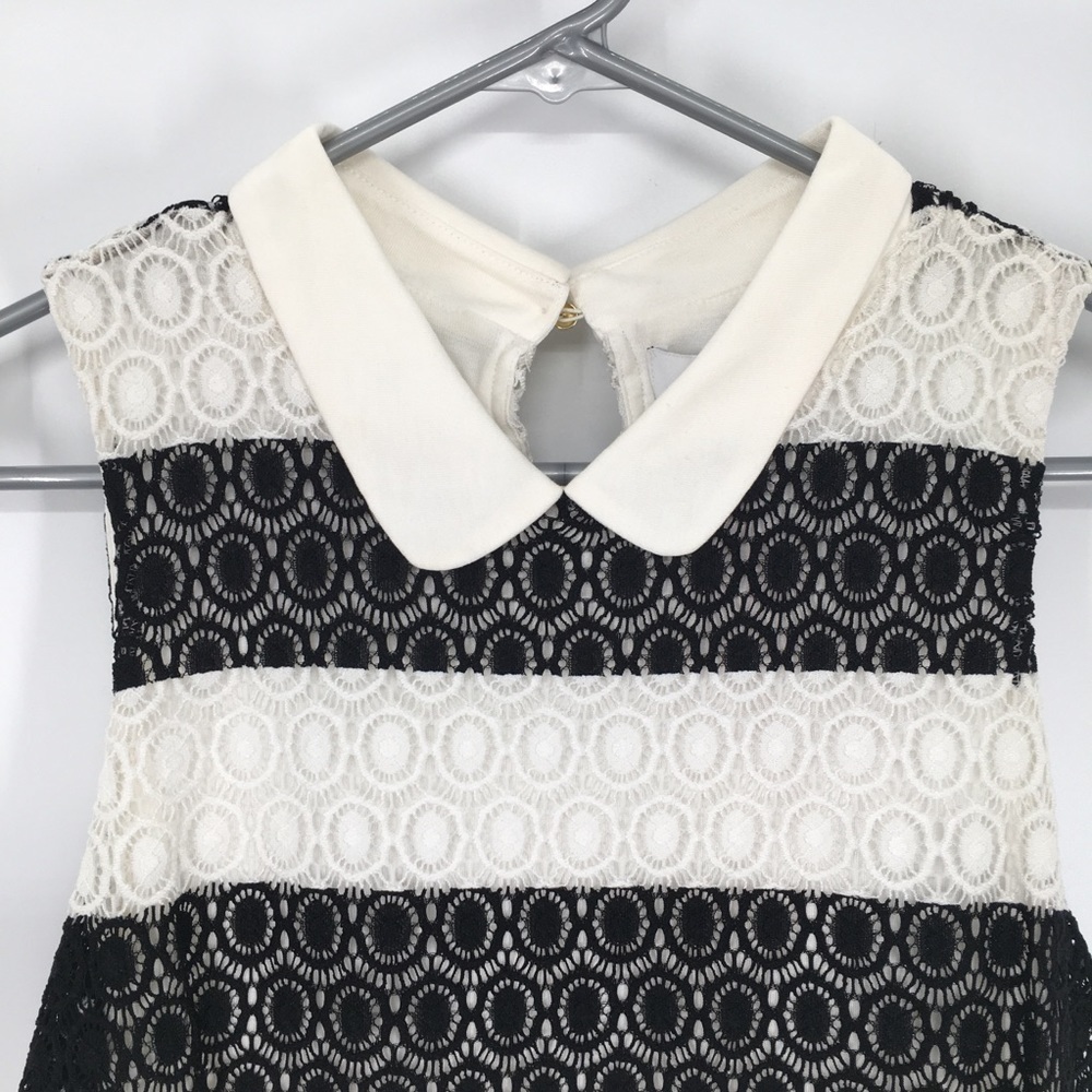 NEW! Elle Black & White Cropped Career Top - Picture 3 of 12